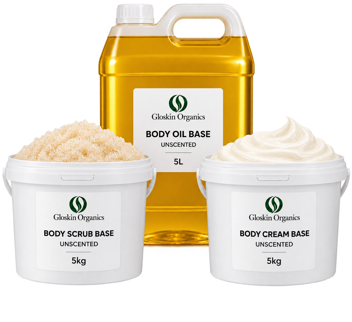 5kg Body Cream Base + 5kg Body Scrub Base + 5L Body Oil Base | DIY Skincare Making Combo