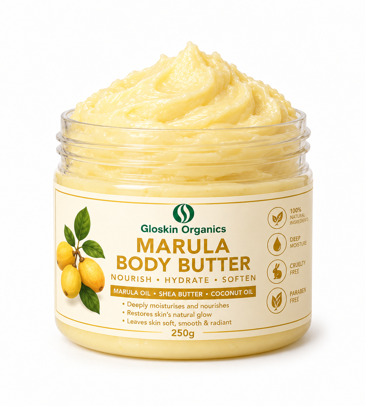Marula Body Butter – Deeply Nourishing & Moisturising Body Cream | 250g