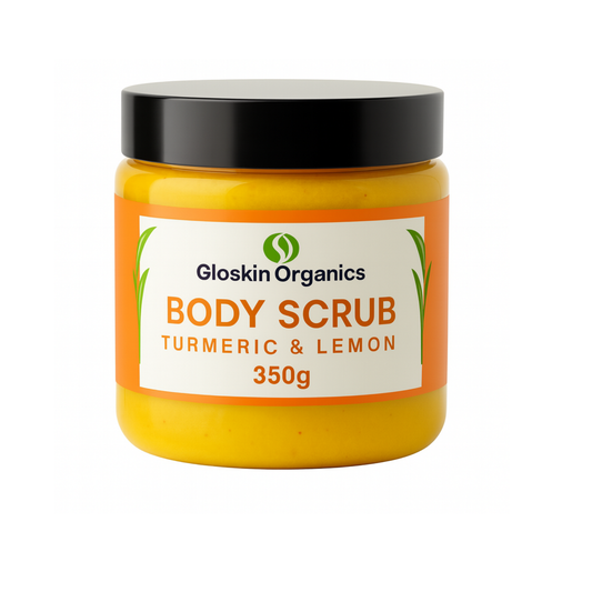 Gloskin Organics Turmeric & Lemon Skincare Set | Body Oil, Scrub & Cream Combo South Africa